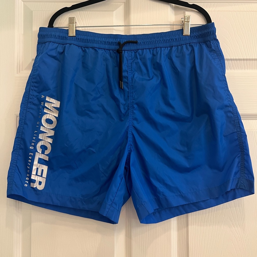Moncler Royal Blue Logo Swim Shorts
